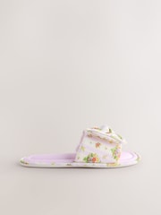 Laura Ashley Yellow Amelie Stripe Bow Mules Slippers - Image 5 of 8
