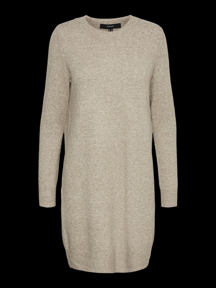 VERO MODA Natural Soft Touch Round Neck Knitted Jumper Dress - Image 5 of 5