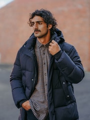 Remus Uomo Brown Tapered Fit Long Sleeve Smart Shirt - Image 1 of 6