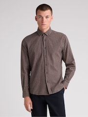 Remus Uomo Brown Tapered Fit Long Sleeve Smart Shirt - Image 2 of 6