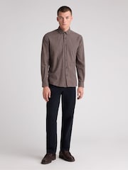 Remus Uomo Brown Tapered Fit Long Sleeve Smart Shirt - Image 3 of 6