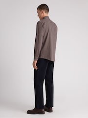 Remus Uomo Brown Tapered Fit Long Sleeve Smart Shirt - Image 4 of 6