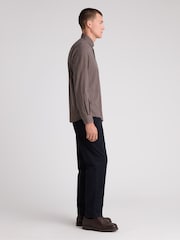 Remus Uomo Brown Tapered Fit Long Sleeve Smart Shirt - Image 5 of 6