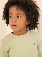 Sage Green Jersey Sweatshirt and Shorts Set (3mths-7yrs) - Image 4 of 4