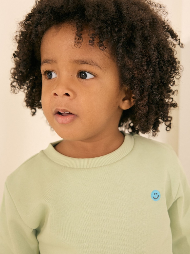 Sage Green Jersey Sweatshirt and Shorts Set (3mths-7yrs) - Image 4 of 4