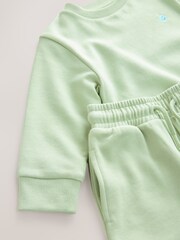 Sage Green Jersey Sweatshirt and Shorts Set (3mths-7yrs) - Image 8 of 9