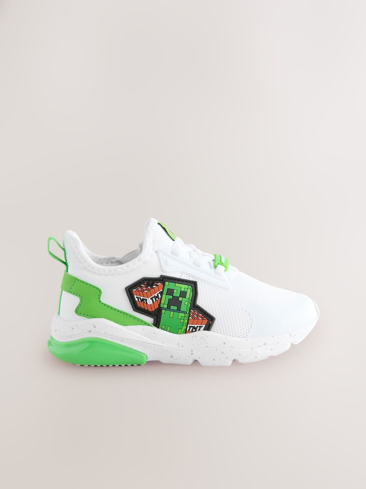 Weiß - Minecraft Turnschuhe mit elastischen Schnürsenkeln - Bild 2 von 6 Weiß - Minecraft Turnschuhe mit elastischen Schnürsenkeln - Bild 2 von 6