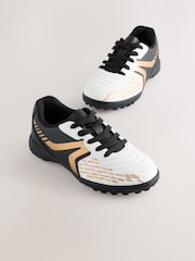 Black/Gold Lace-Up Astro Trainers - Image 1 of 7