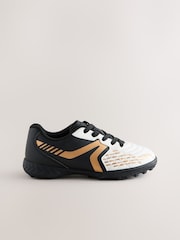 Black/Gold Lace-Up Astro Trainers - Image 2 of 7