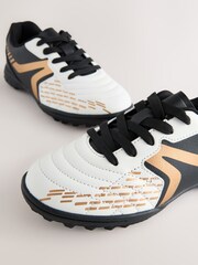 Black/Gold Lace-Up Astro Trainers - Image 3 of 7