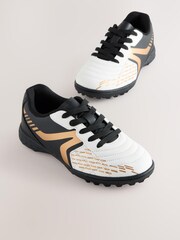 Black/Gold Lace-Up Astro Trainers - Image 6 of 7