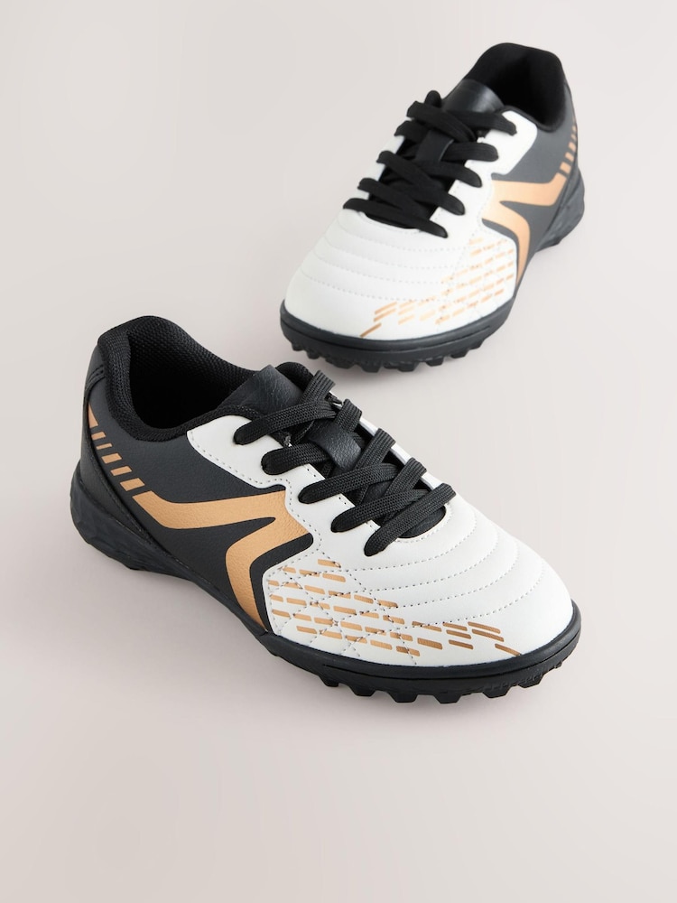 Black/Gold Lace-Up Astro Trainers - Image 7 of 7