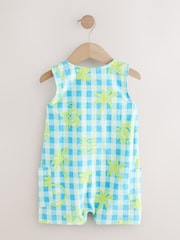 Blue/White Gingham 100% Cotton Romper (3mths-7yrs) - Image 7 of 9