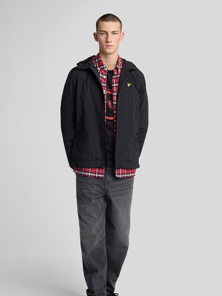 Lyle & Scott Black Zip Through Hooded Jacket - Image 1 of 5