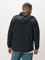 Lyle & Scott Black Zip Through Hooded Jacket - Image 2 of 5