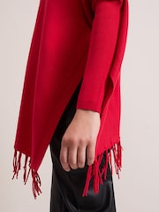 Phase Eight Red Athena Tassel Knit Jumper - Image 6 of 7
