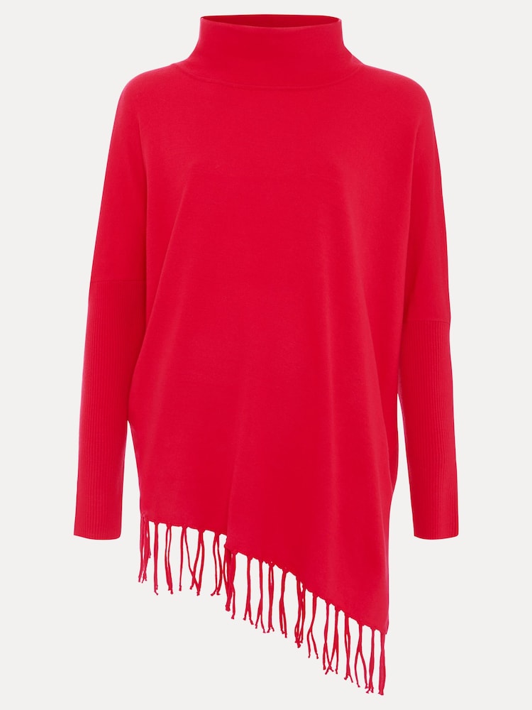 Phase Eight Red Athena Tassel Knit Jumper - Image 7 of 7