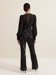 Phase Eight Black Milena Black Sequin Jumpsuit - Image 2 of 7