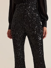 Phase Eight Black Milena Black Sequin Jumpsuit - Image 5 of 7