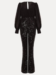 Phase Eight Black Milena Black Sequin Jumpsuit - Image 7 of 7