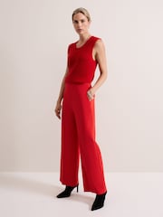 Phase Eight Red Aubrielle Wide Leg Trousers - Image 1 of 7