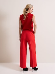 Phase Eight Red Aubrielle Wide Leg Trousers - Image 2 of 7