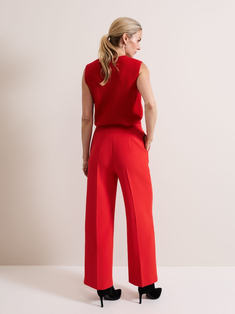 Phase Eight Red Aubrielle Wide Leg Trousers - Image 2 of 7