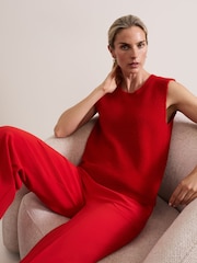 Phase Eight Red Aubrielle Wide Leg Trousers - Image 4 of 7
