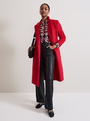 Phase Eight Black Lyla Satin Printed Blouse - Image 6 of 7