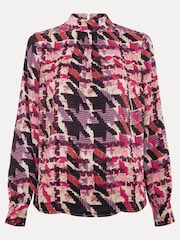 Phase Eight Black Lyla Satin Printed Blouse - Image 7 of 7