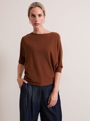 Phase Eight Brown Cristine Knit Jumper - Image 1 of 5
