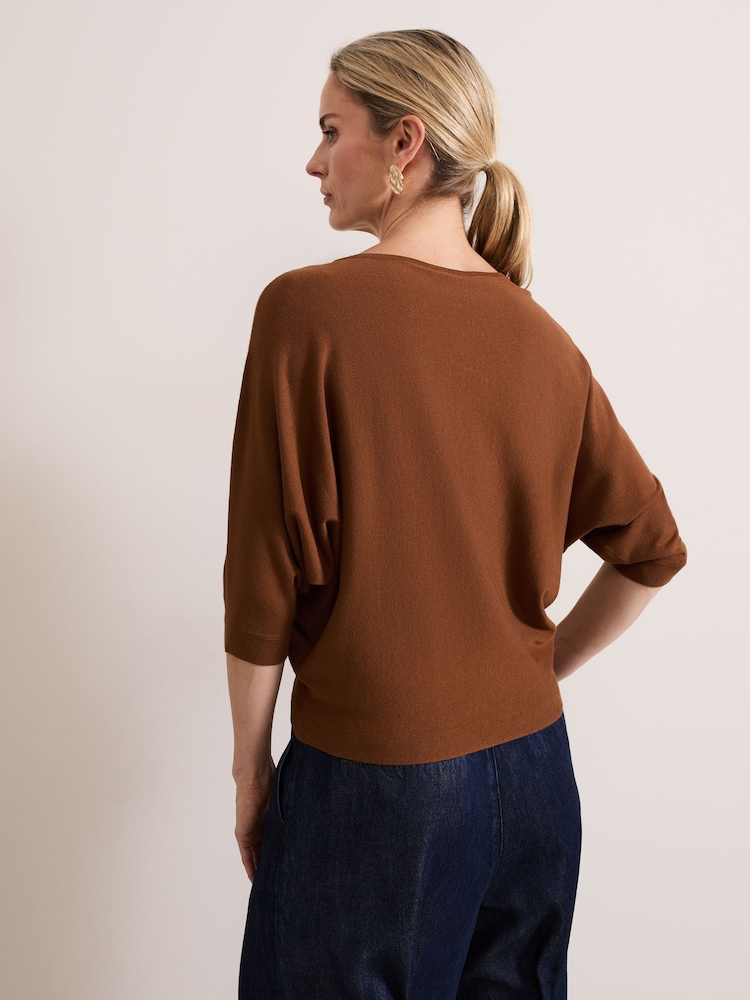 Phase Eight Brown Cristine Knit Jumper - Image 2 of 5