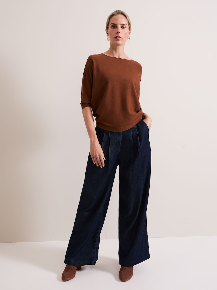 Phase Eight Brown Cristine Knit Jumper - Image 3 of 5