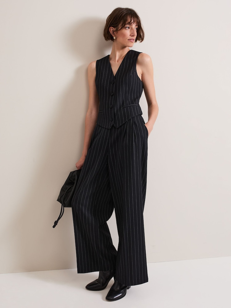 Phase Eight Pia Pinstripe Wide Leg Trousers - Imagen 1 de 3 Phase Eight Pia Pinstripe Wide Leg Trousers - Imagen 1 de 3