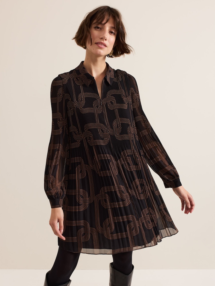 Phase Eight Black Ella Chain Swing Dress - Image 1 of 7