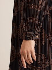 Phase Eight Black Ella Chain Swing Dress - Image 5 of 7