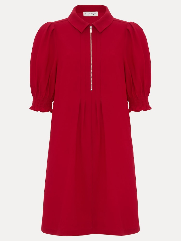 Phase Eight Red Zip Candice Mini Dress - Image 6 of 6
