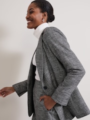 Phase Eight Grey Evie Check Blazer - Image 5 of 8
