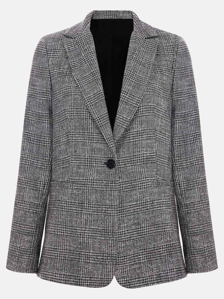 Phase Eight Grey Evie Check Blazer - Image 8 of 8