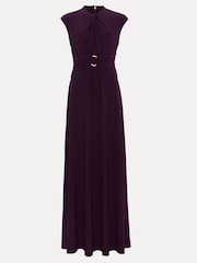 Phase Eight Red Tolly Burgundy Jersey Maxi Dress - Image 4 of 4