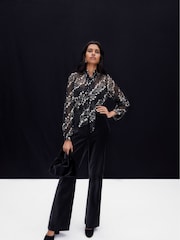 Phase Eight Black Morilla Lace Top Jumpsuit - Image 3 of 10