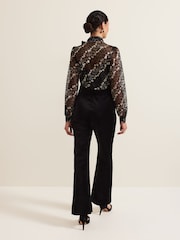 Phase Eight Black Morilla Lace Top Jumpsuit - Image 5 of 10