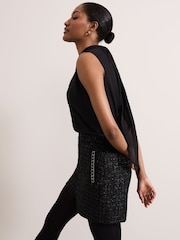 Phase Eight Black Ripley Sparkle Shorts - Image 2 of 4
