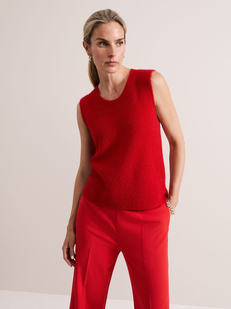 Phase Eight Red Daniella Knitted Tank - Image 1 of 7