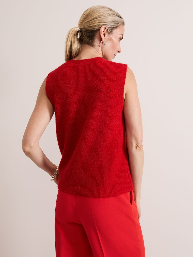 Phase Eight Red Daniella Knitted Tank - Image 2 of 7
