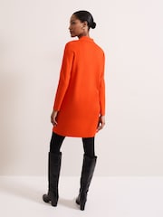 Phase Eight Orange Azealia Fine Knit Collared Tunic Dress - Image 2 of 7