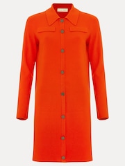 Phase Eight Orange Azealia Fine Knit Collared Tunic Dress - Image 7 of 7