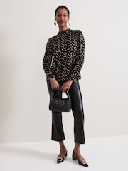 Phase Eight Black Jacey Metallic Blouse - Image 4 of 8