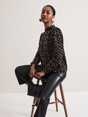 Phase Eight Black Jacey Metallic Blouse - Image 7 of 8