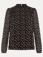 Phase Eight Black Jacey Metallic Blouse - Image 8 of 8